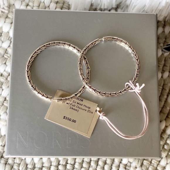 🆕 John Hardy Silver Classic Hoop Earrings - Picture 4 of 11